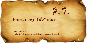 Harmathy Tímea névjegykártya