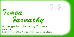 timea harmathy business card